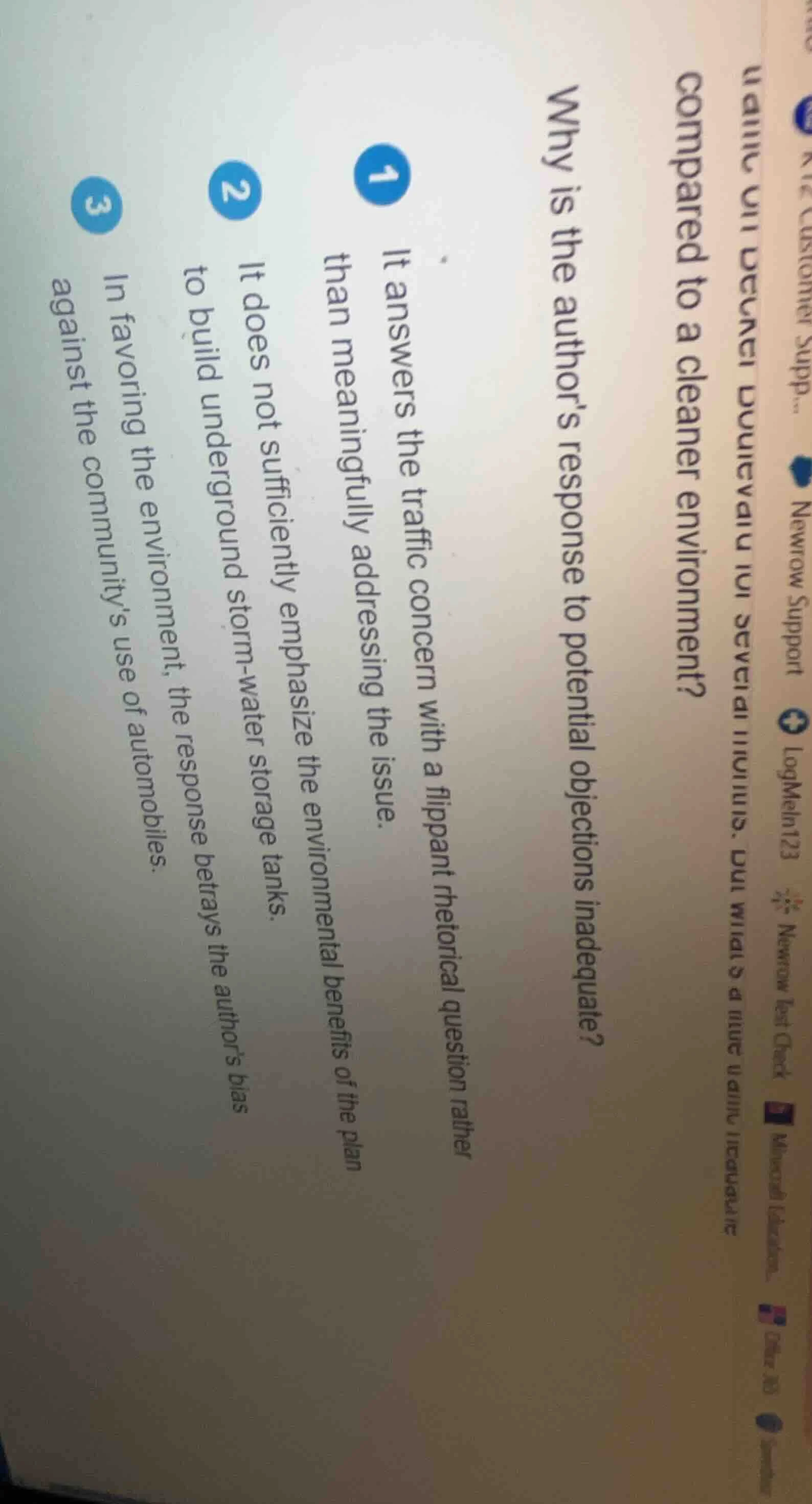 why is the authors response to potential objections inadequate? 1 it an…