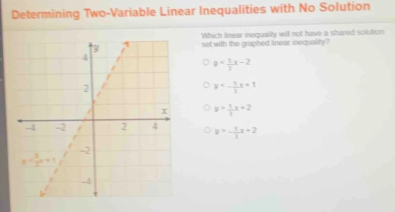 determining two - variable linear inequalities with no solution which l…