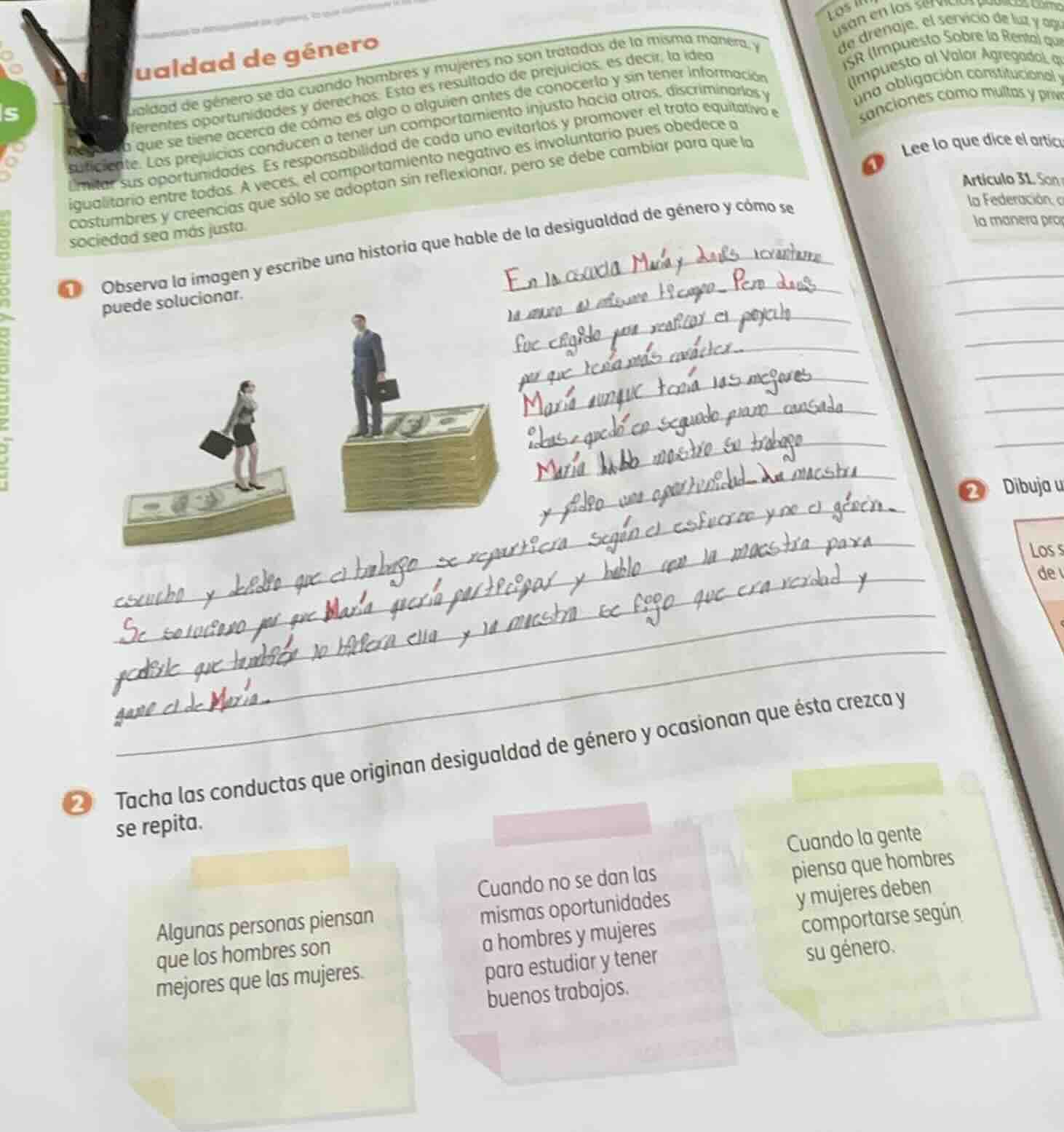 ualdad de género ualdad de género se da cuando hombres y mujeres no son…