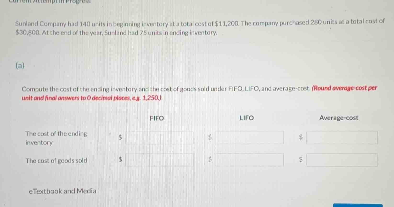 current attempt in progress sunland company had 140 units in beginning …