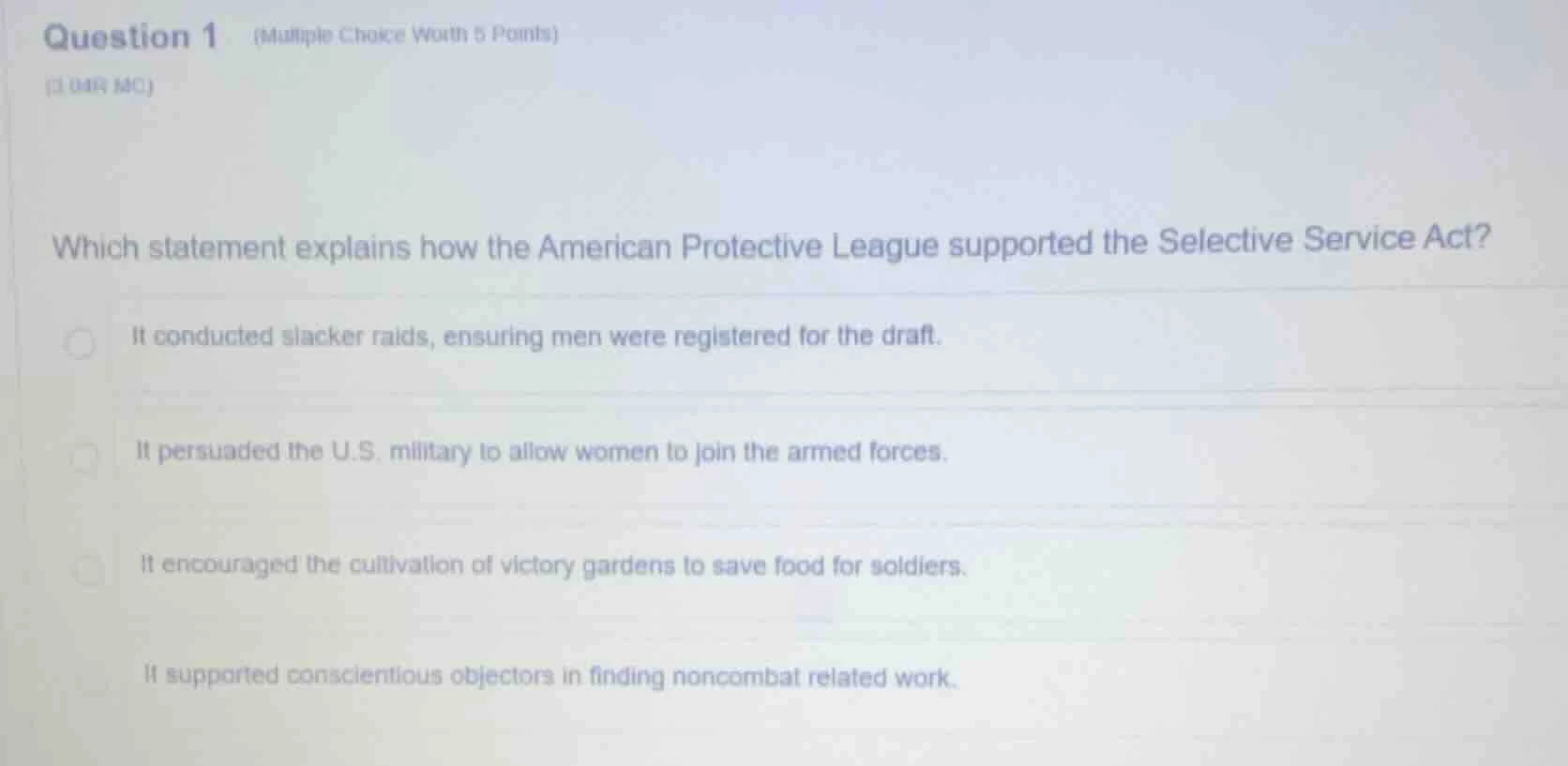 question 1 (multiple choice worth 5 points) (3 mar mc) which statement …