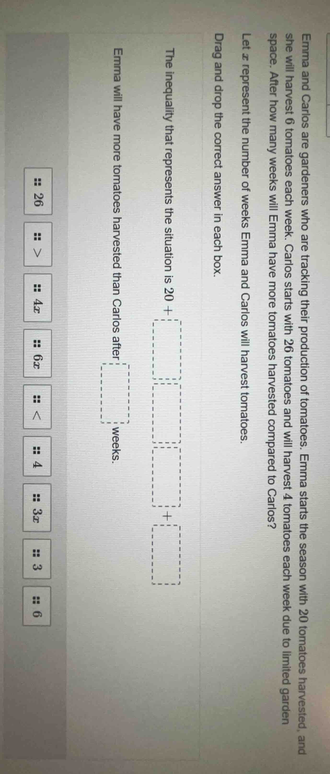 emma and carlos are gardeners who are tracking their production of toma…