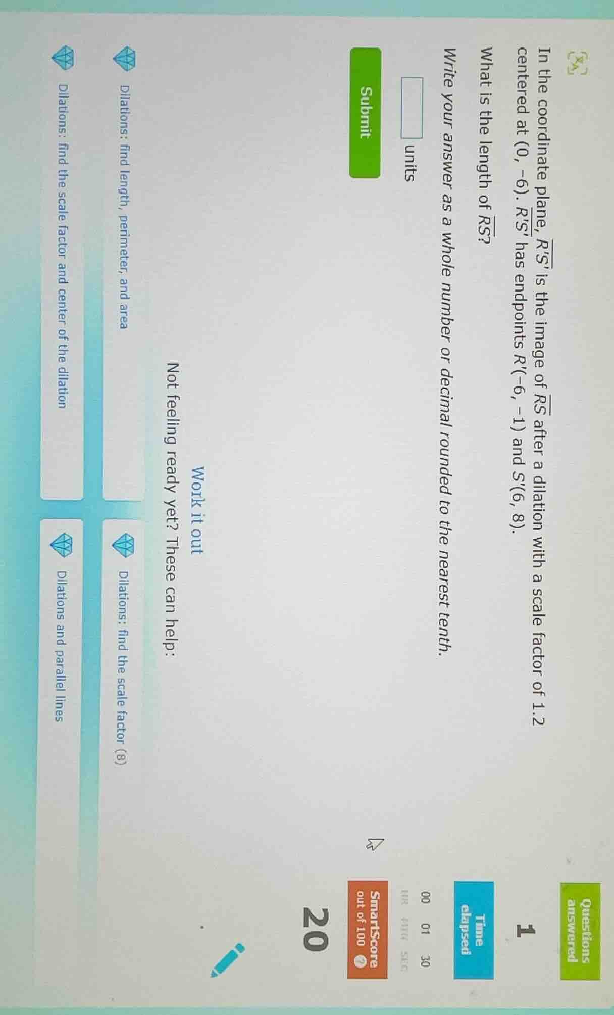 in the coordinate plane, (overline{rs}) is the image of (overline{rs}) …