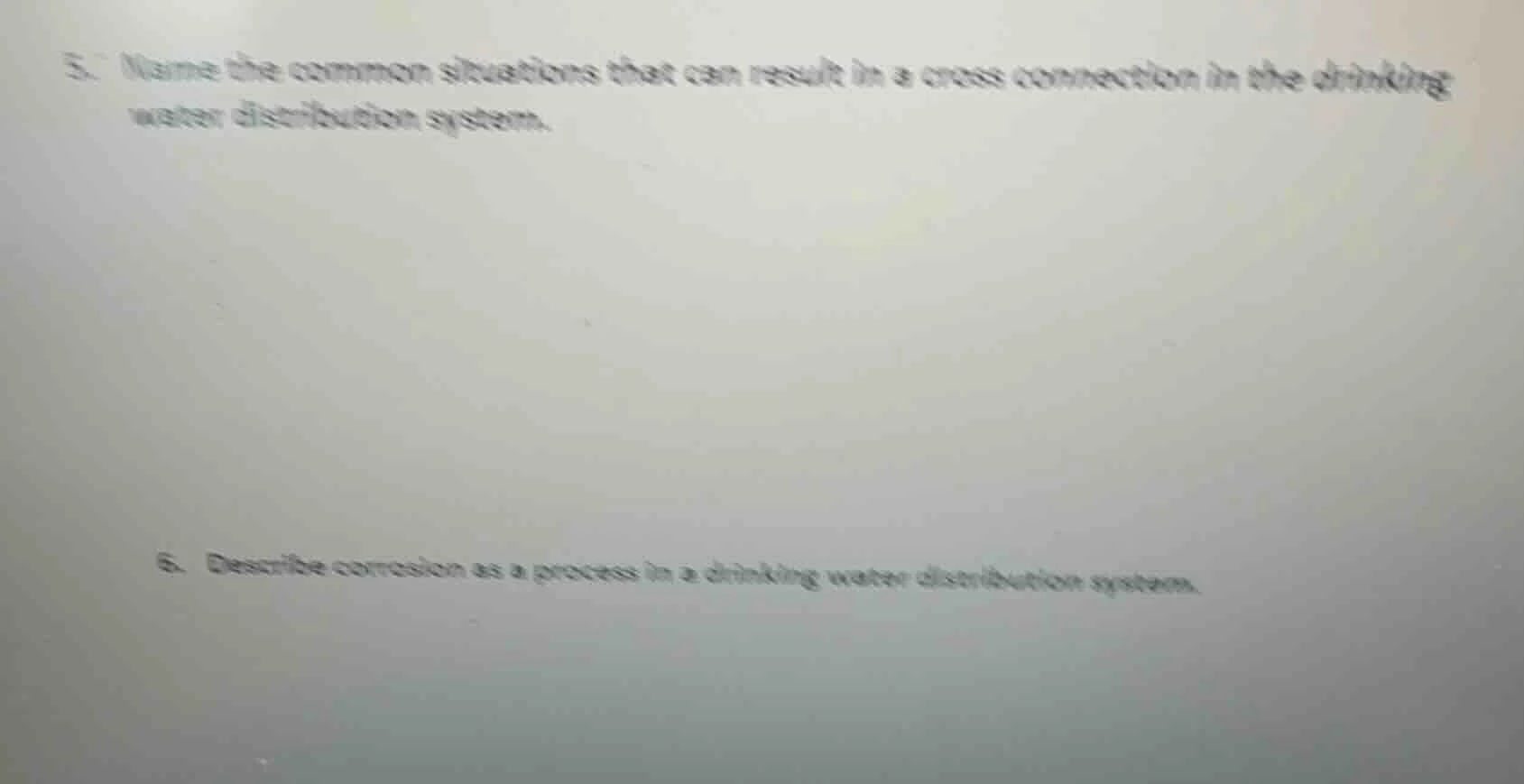 5. name the common situations that can result in a cross connection in …