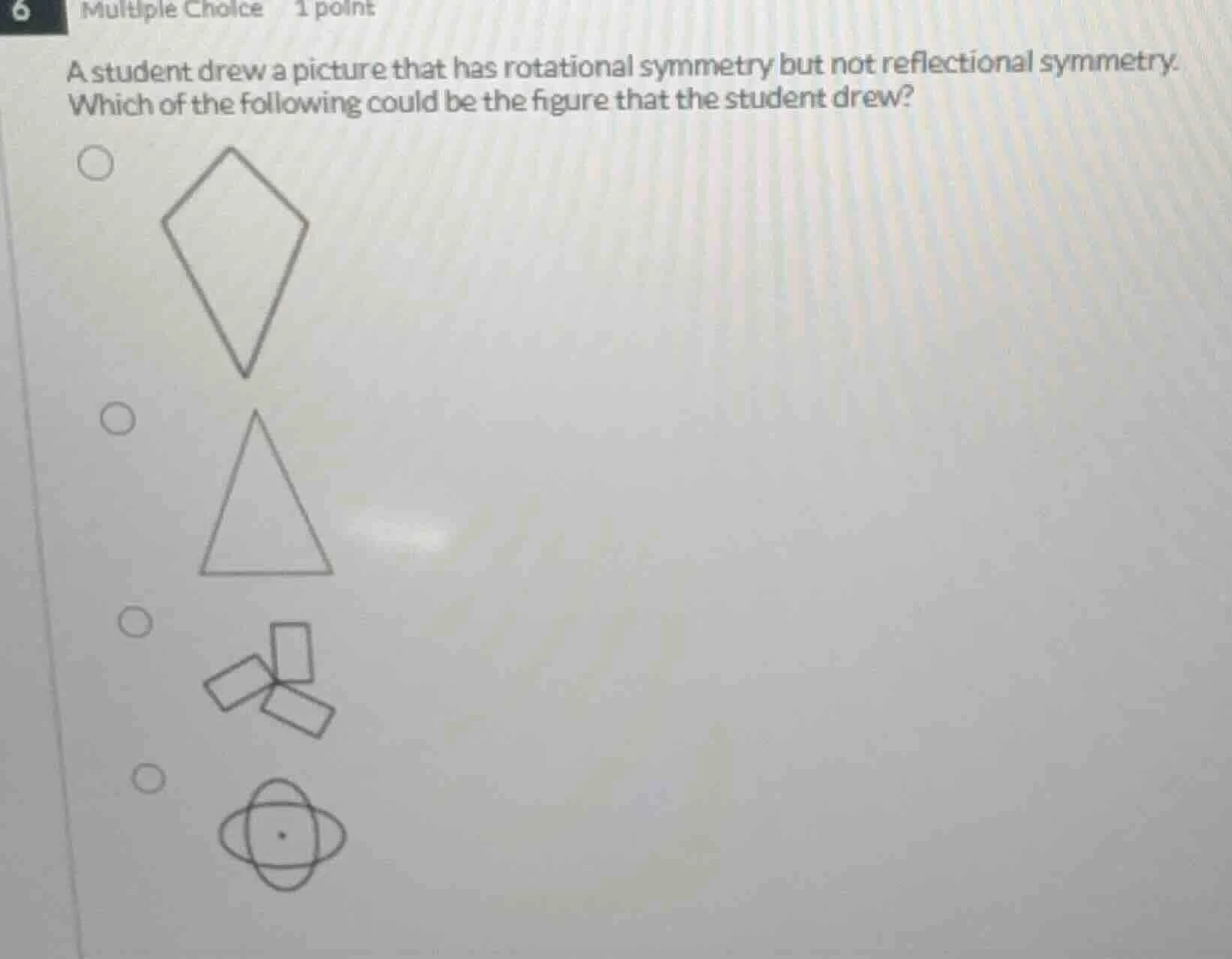 multiple choice 1 point a student drew a picture that has rotational sy…