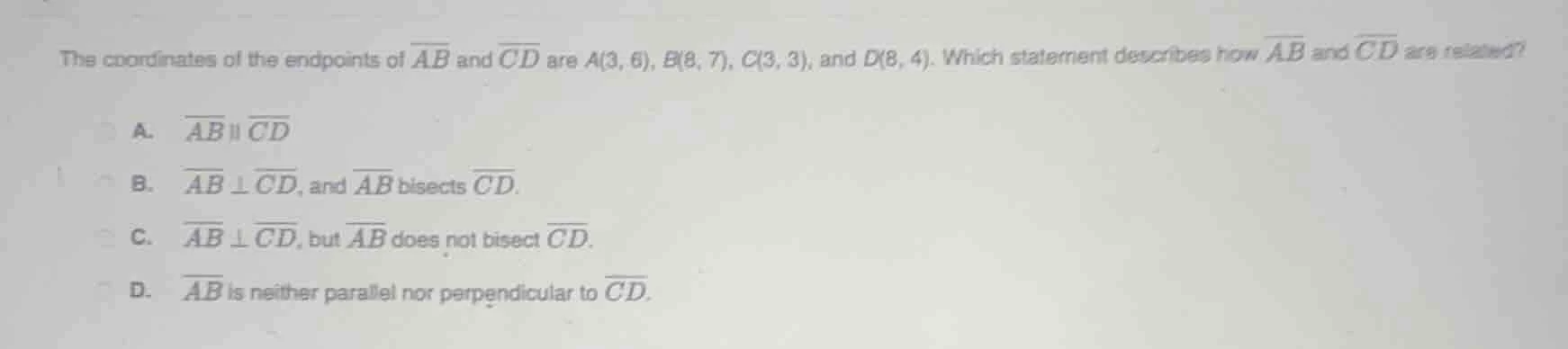 the coordinates of the endpoints of $overline{ab}$ and $overline{cd}$ a…