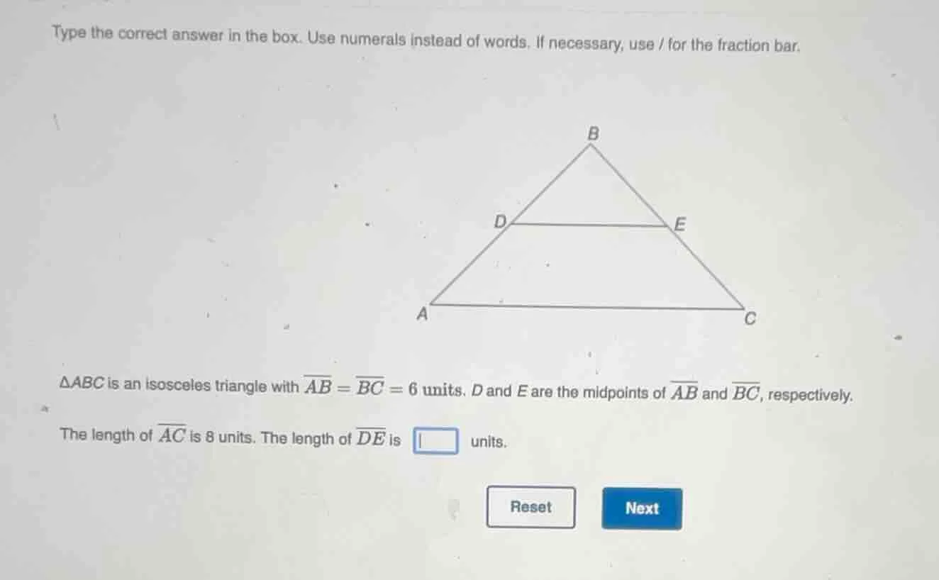 type the correct answer in the box. use numerals instead of words. if n…