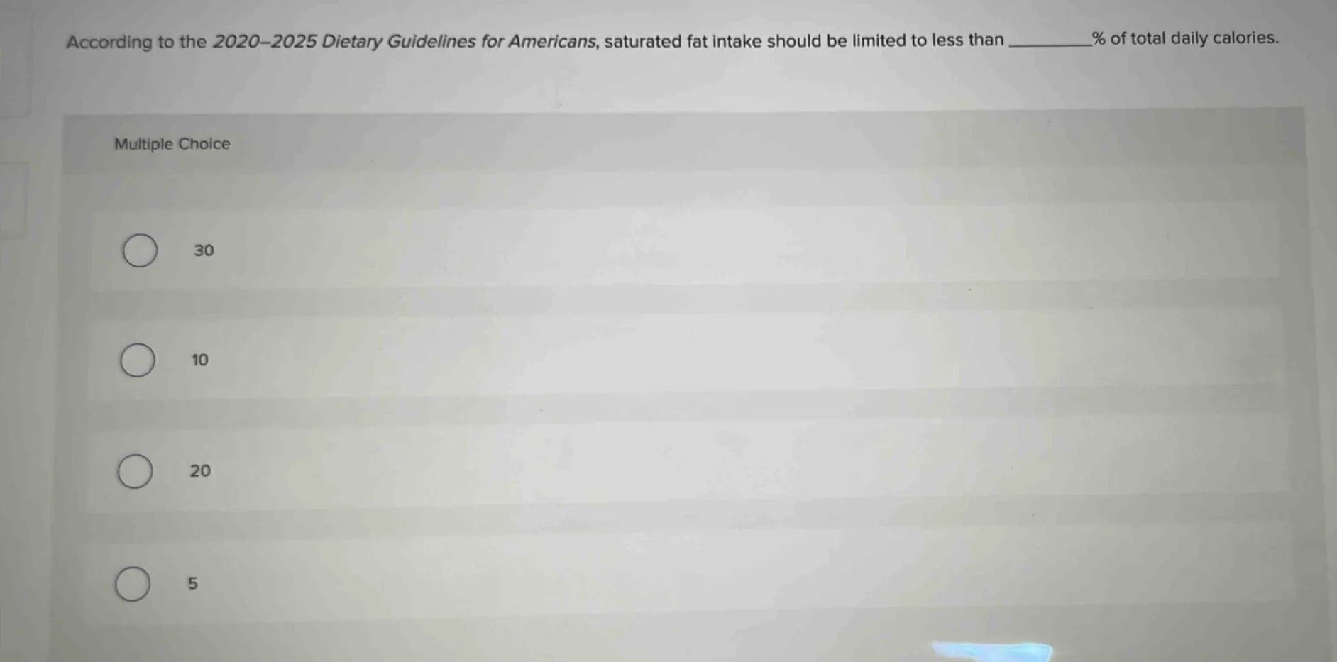 according to the 2020–2025 dietary guidelines for americans, saturated …