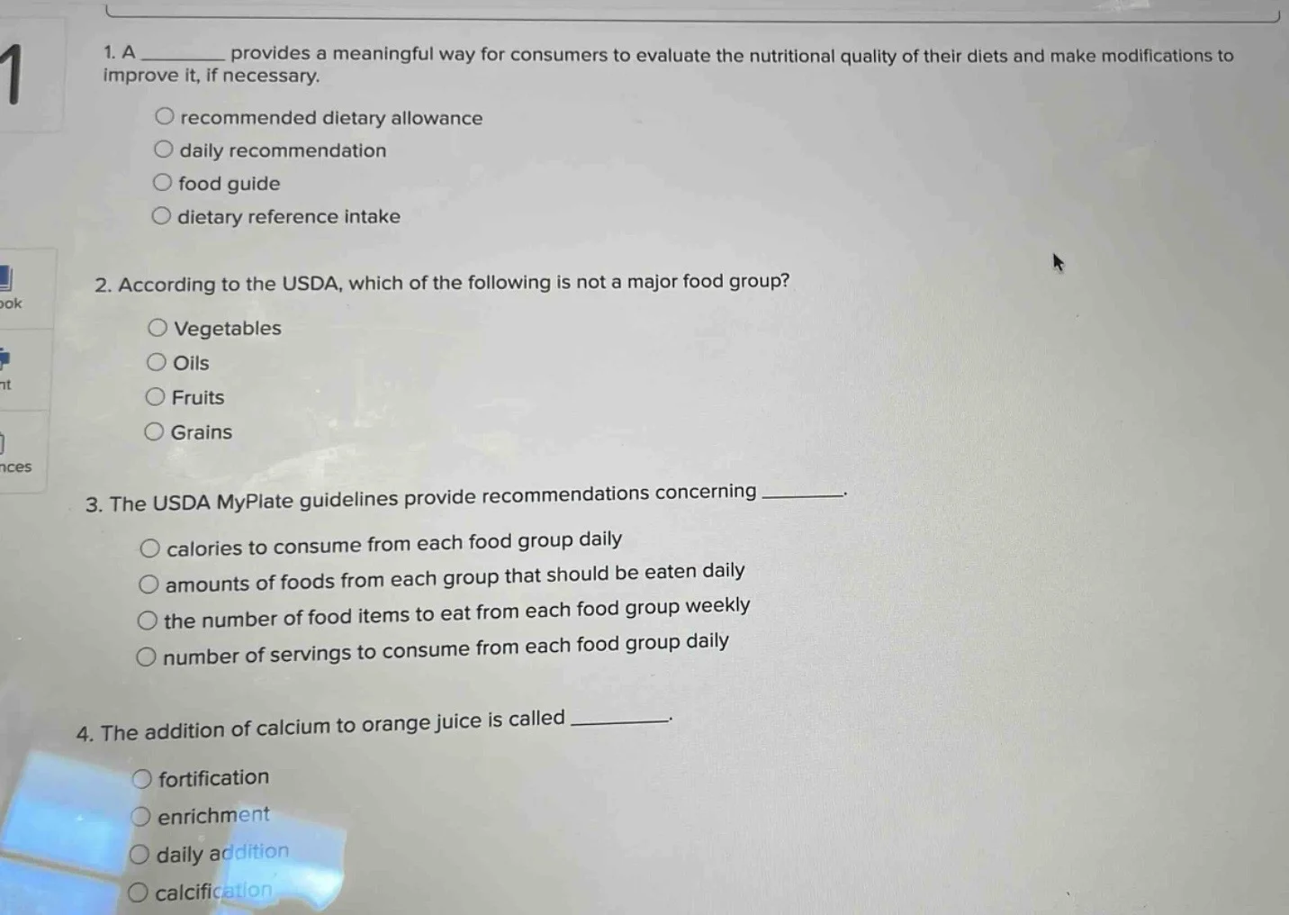 1. a ______ provides a meaningful way for consumers to evaluate the nut…