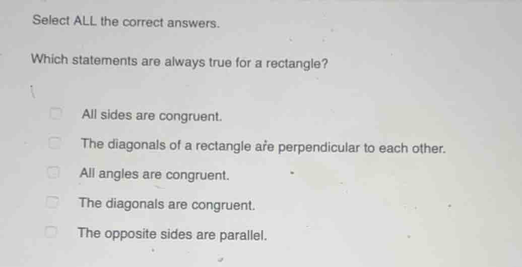 select all the correct answers. which statements are always true for a …