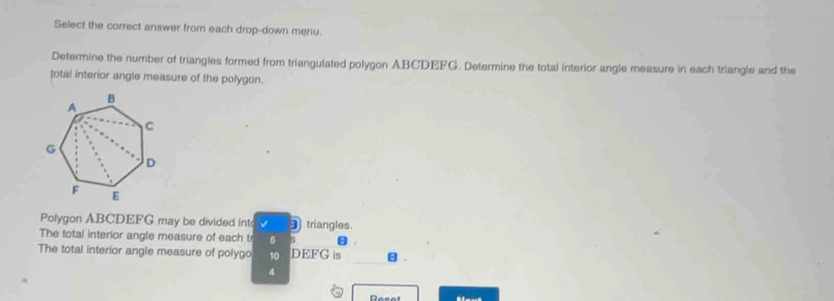 select the correct answer from each drop - down menu. determine the num…