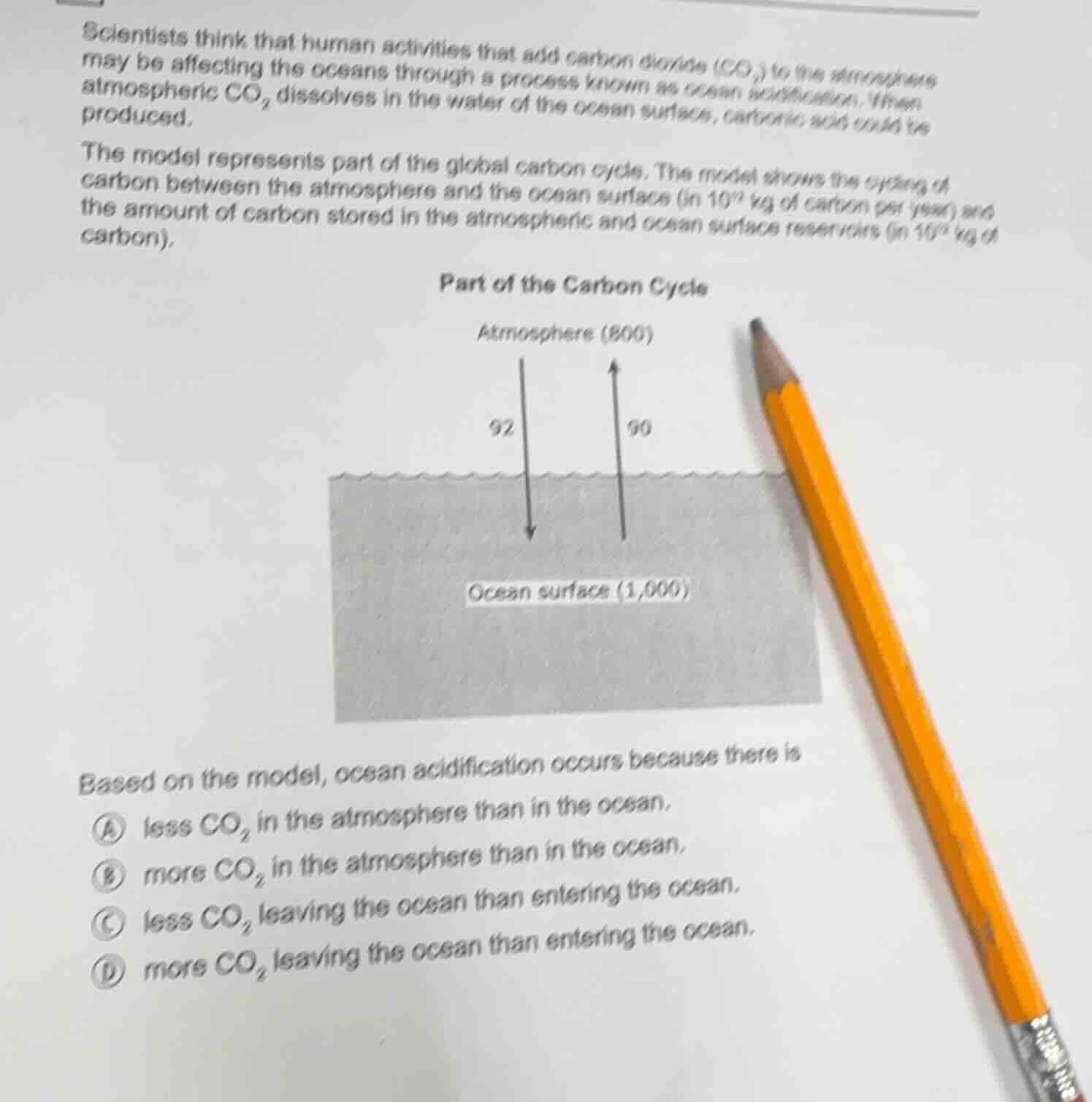 scientists think that human activities that add carbon dioxide (co₂) to…
