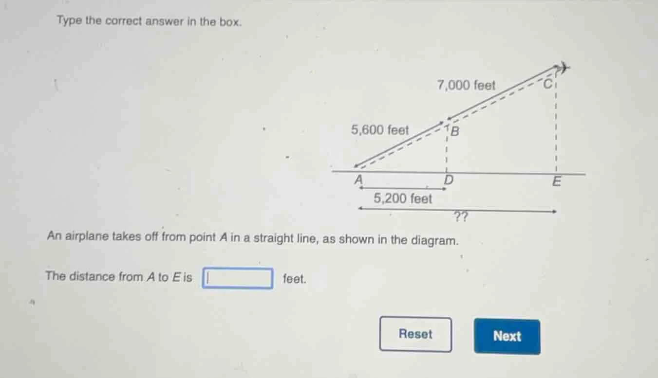 type the correct answer in the box. an airplane takes off from point a …