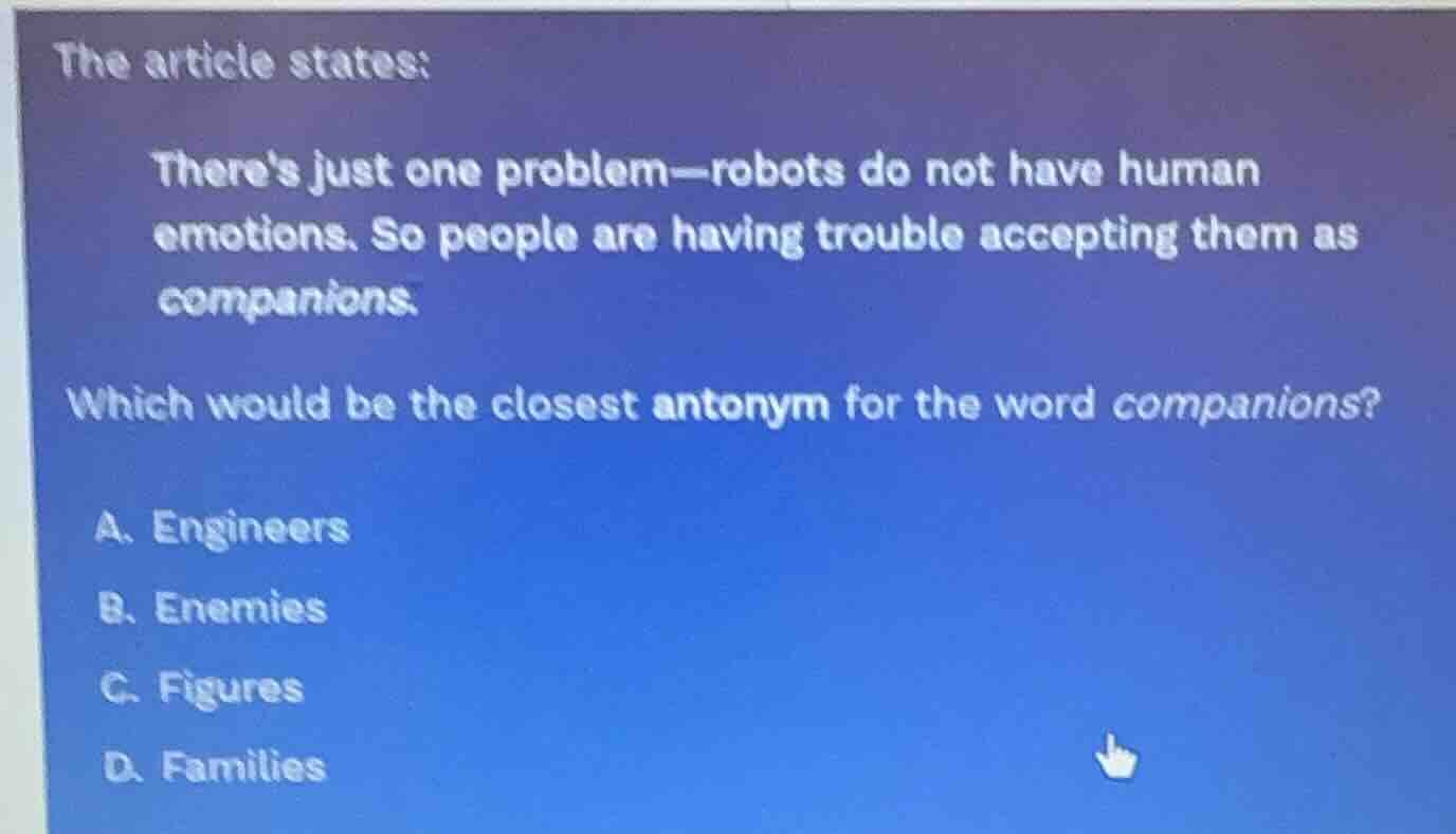 the article states: theres just one problem—robots do not have human em…