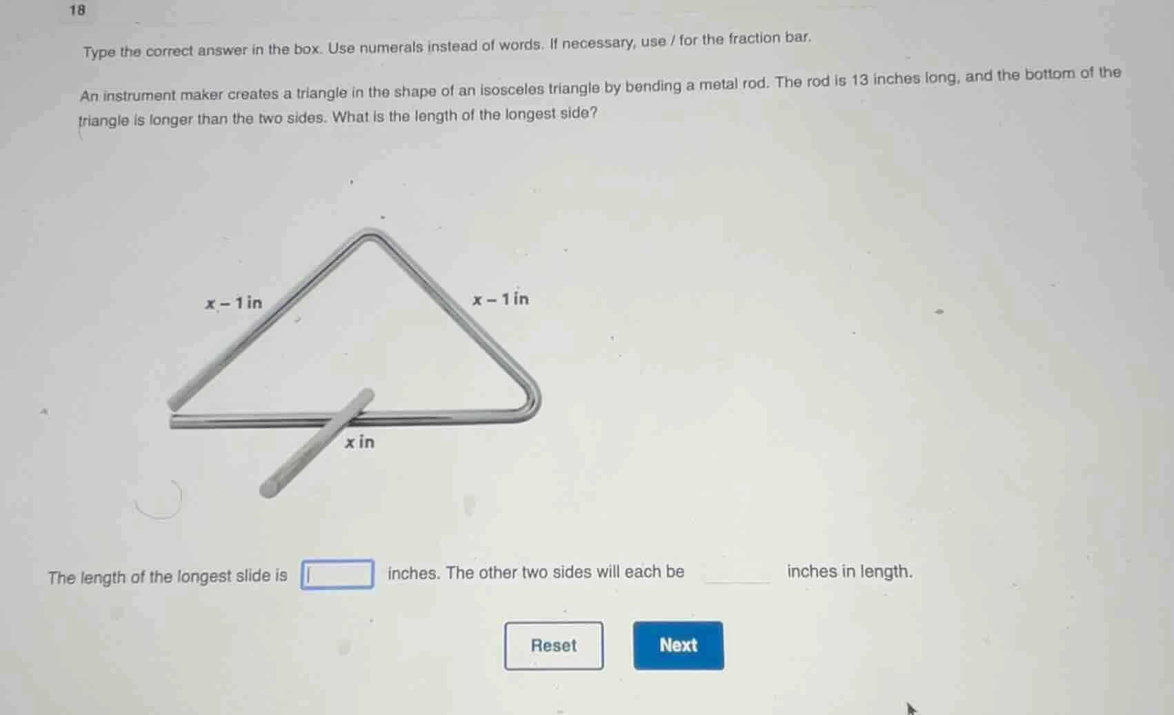 type the correct answer in the box. use numerals instead of words. if n…