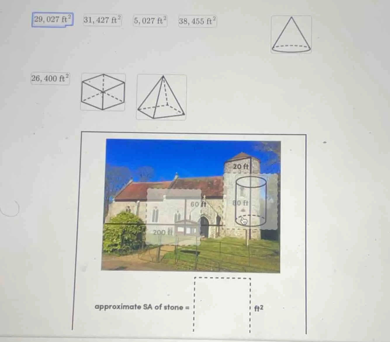 29,027 ft² 31,427 ft² 5,027 ft² 38,455 ft² 26,400 ft² approximate sa of…