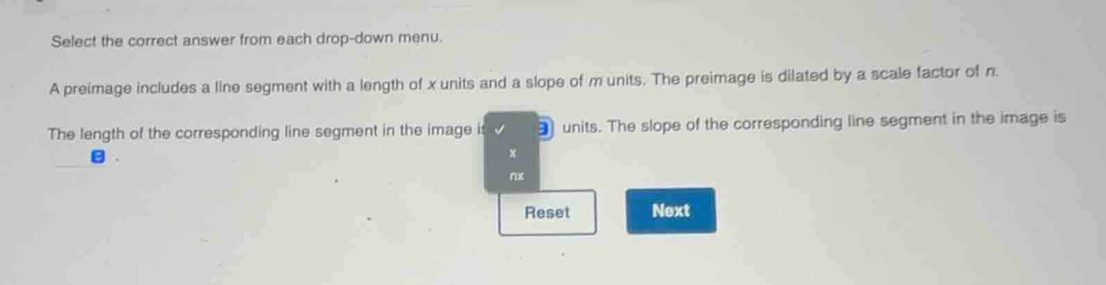 select the correct answer from each drop - down menu. a preimage includ…
