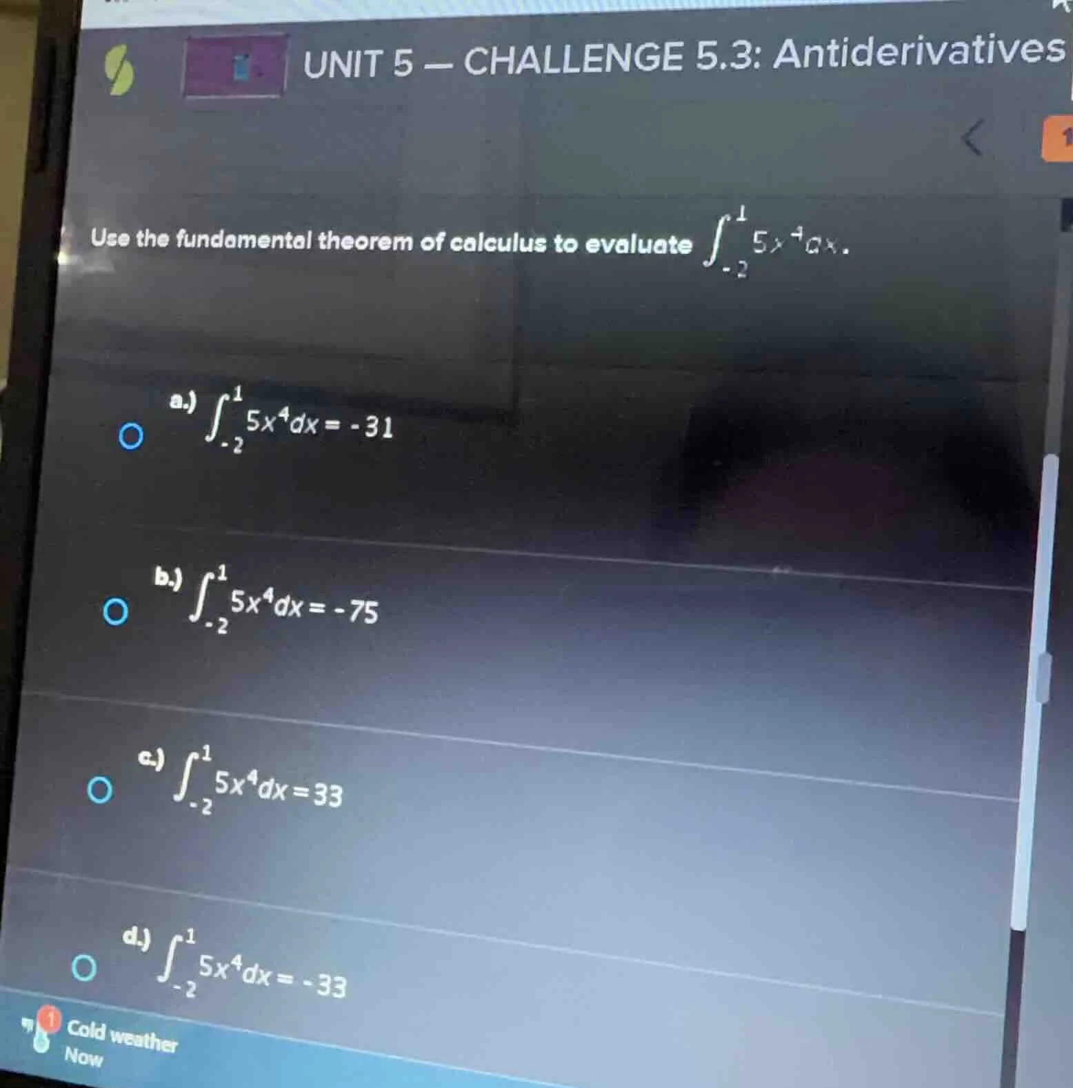 unit 5 — challenge 5.3: antiderivatives use the fundamental theorem of …