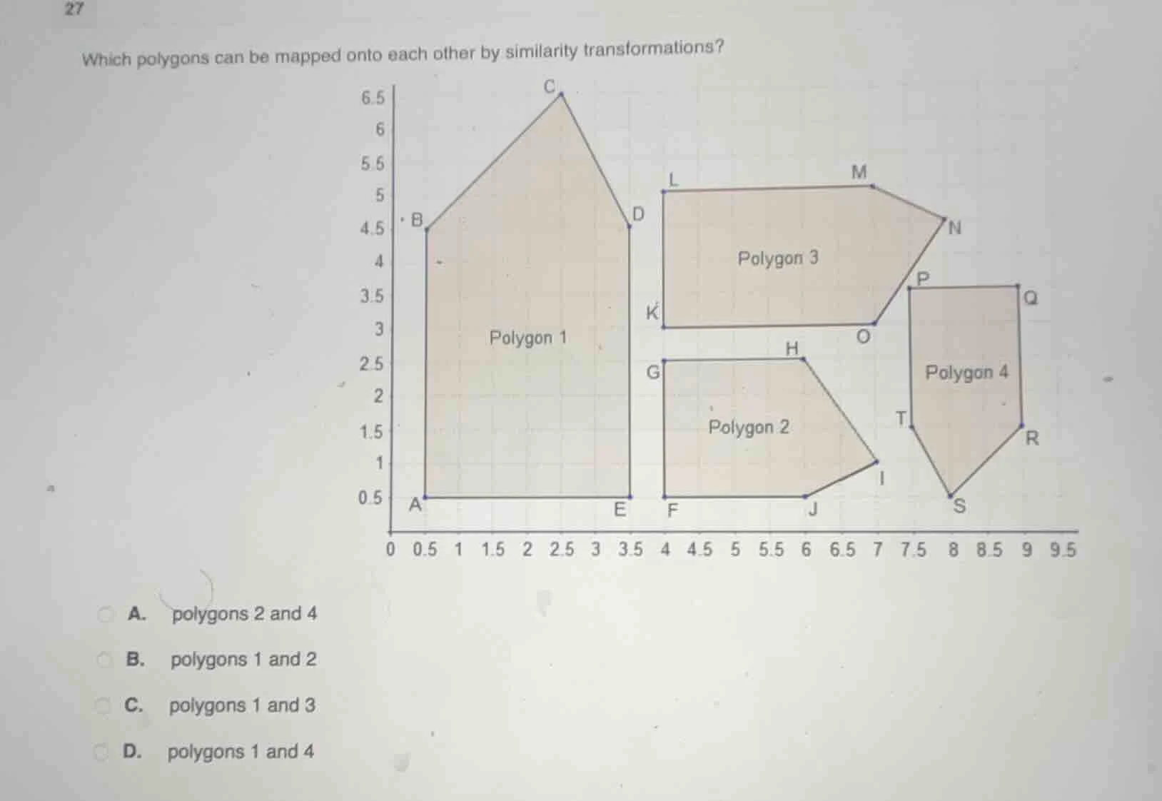 27 which polygons can be mapped onto each other by similarity transform…