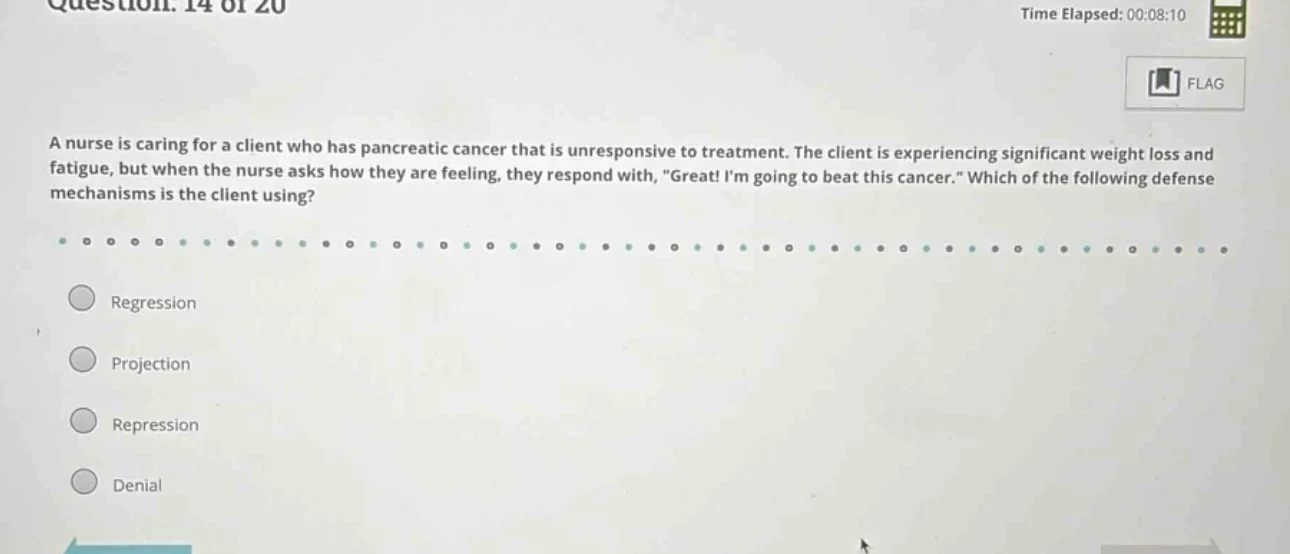 a nurse is caring for a client who has pancreatic cancer that is unresp…