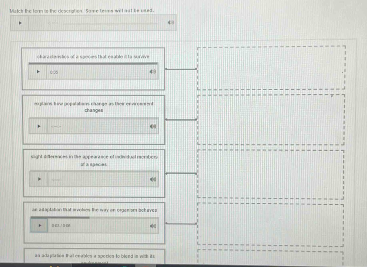 match the term to the description. some terms will not be used. charact…