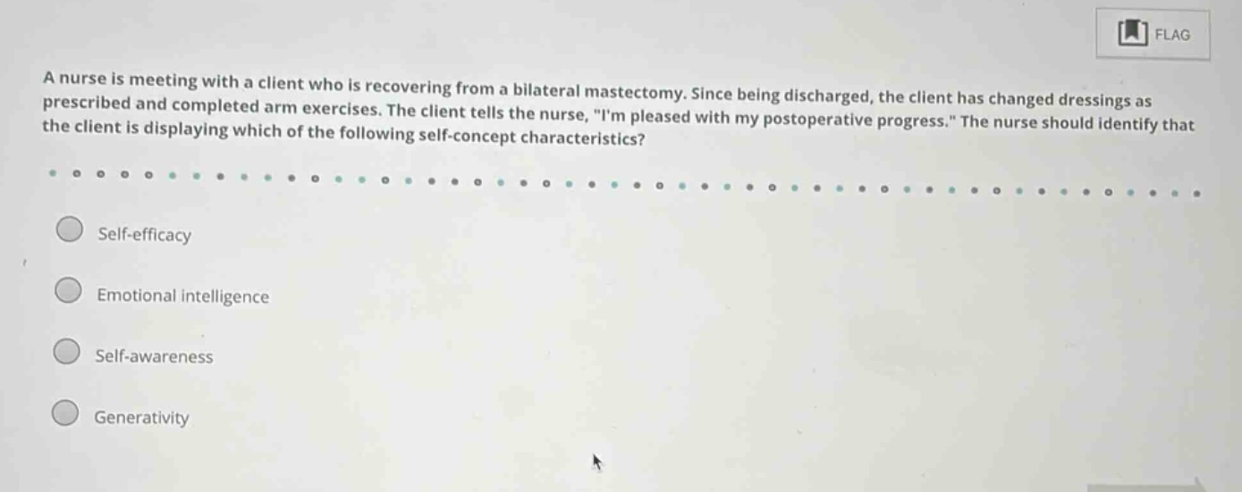 a nurse is meeting with a client who is recovering from a bilateral mas…
