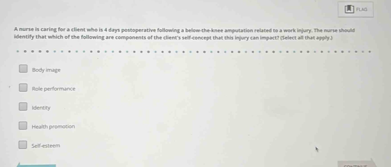 a nurse is caring for a client who is 4 days postoperative following a …