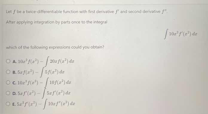 let ( f ) be a twice - differentiable function with first derivative ( …