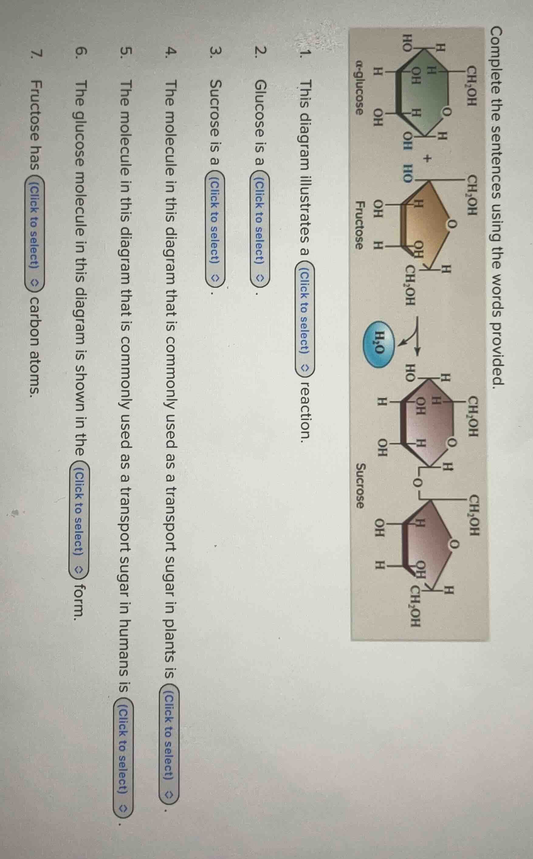 complete the sentences using the words provided. 1. this diagram illust…