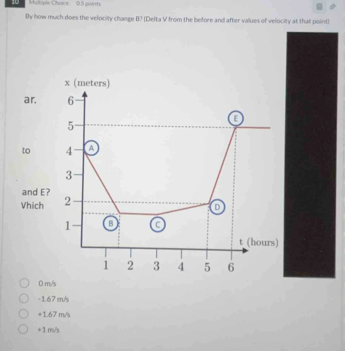 by how much does the velocity change b? (delta v from the before and af…
