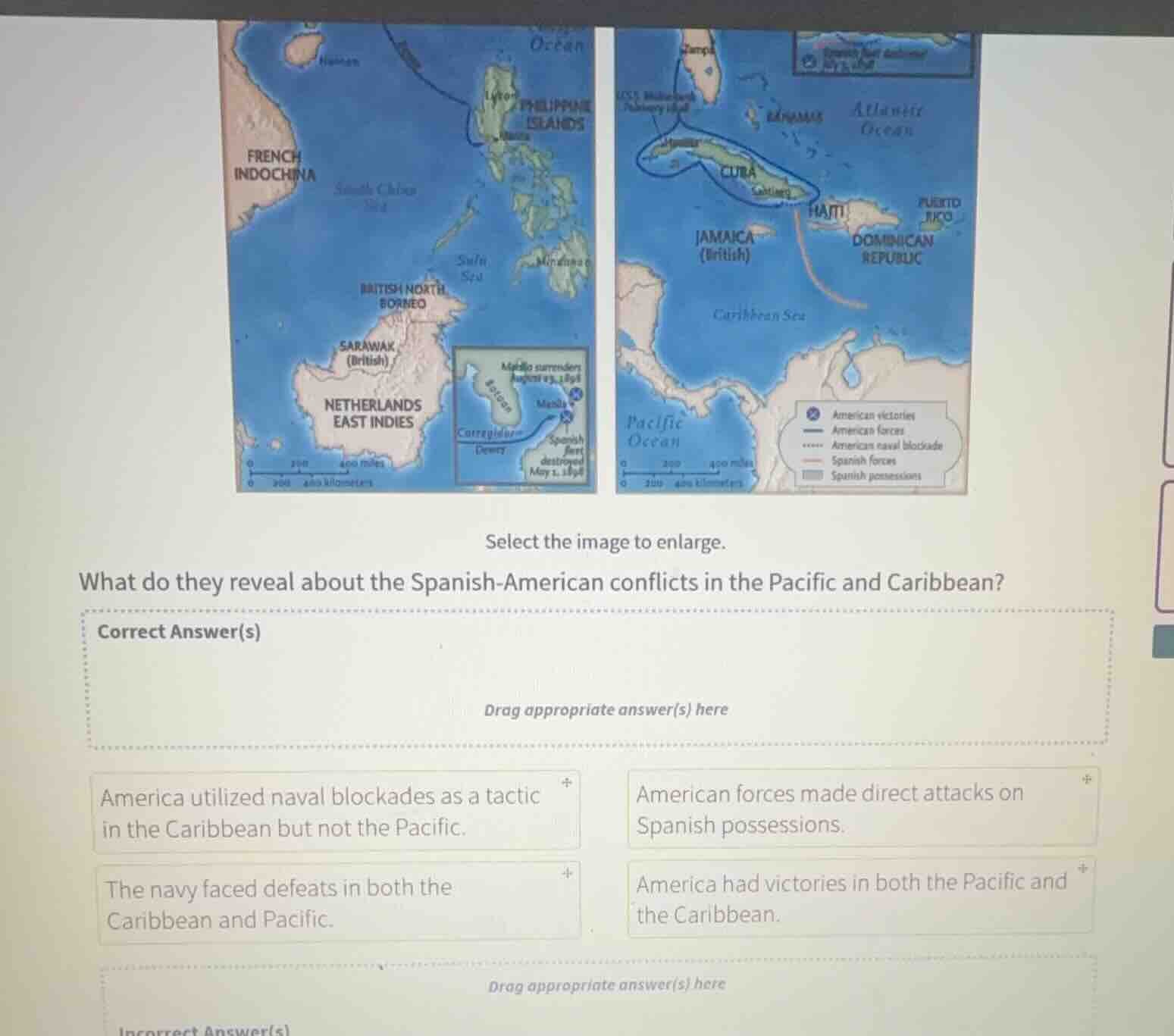 select the image to enlarge. what do they reveal about the spanish - am…