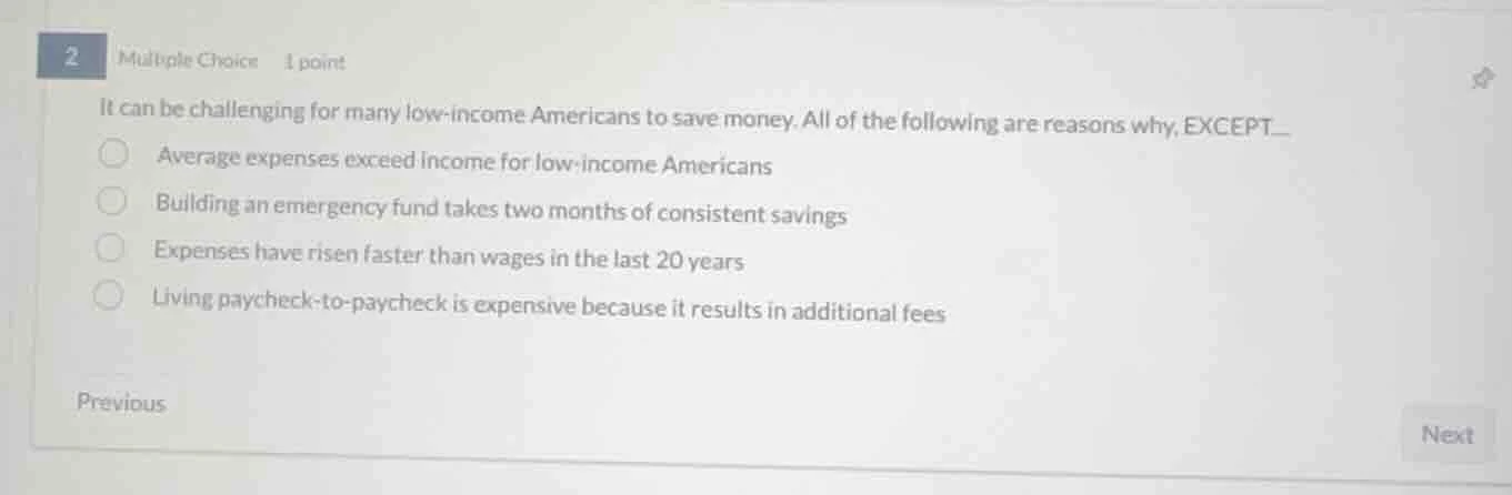 2 multiple choice 1 point it can be challenging for many low - income a…