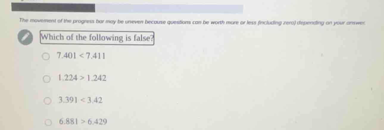 the movement of the progress bar may be uneven because questions can be…