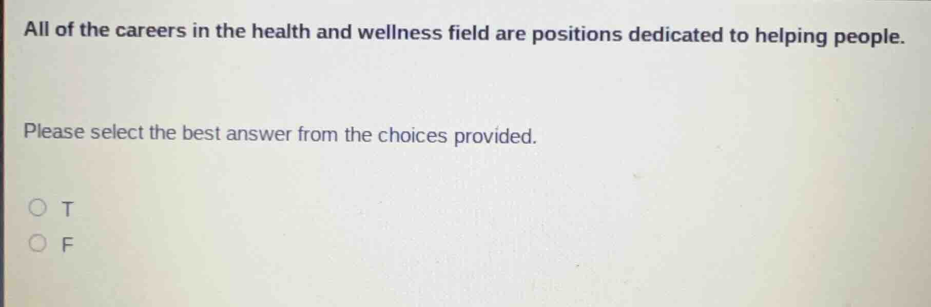 all of the careers in the health and wellness field are positions dedic…