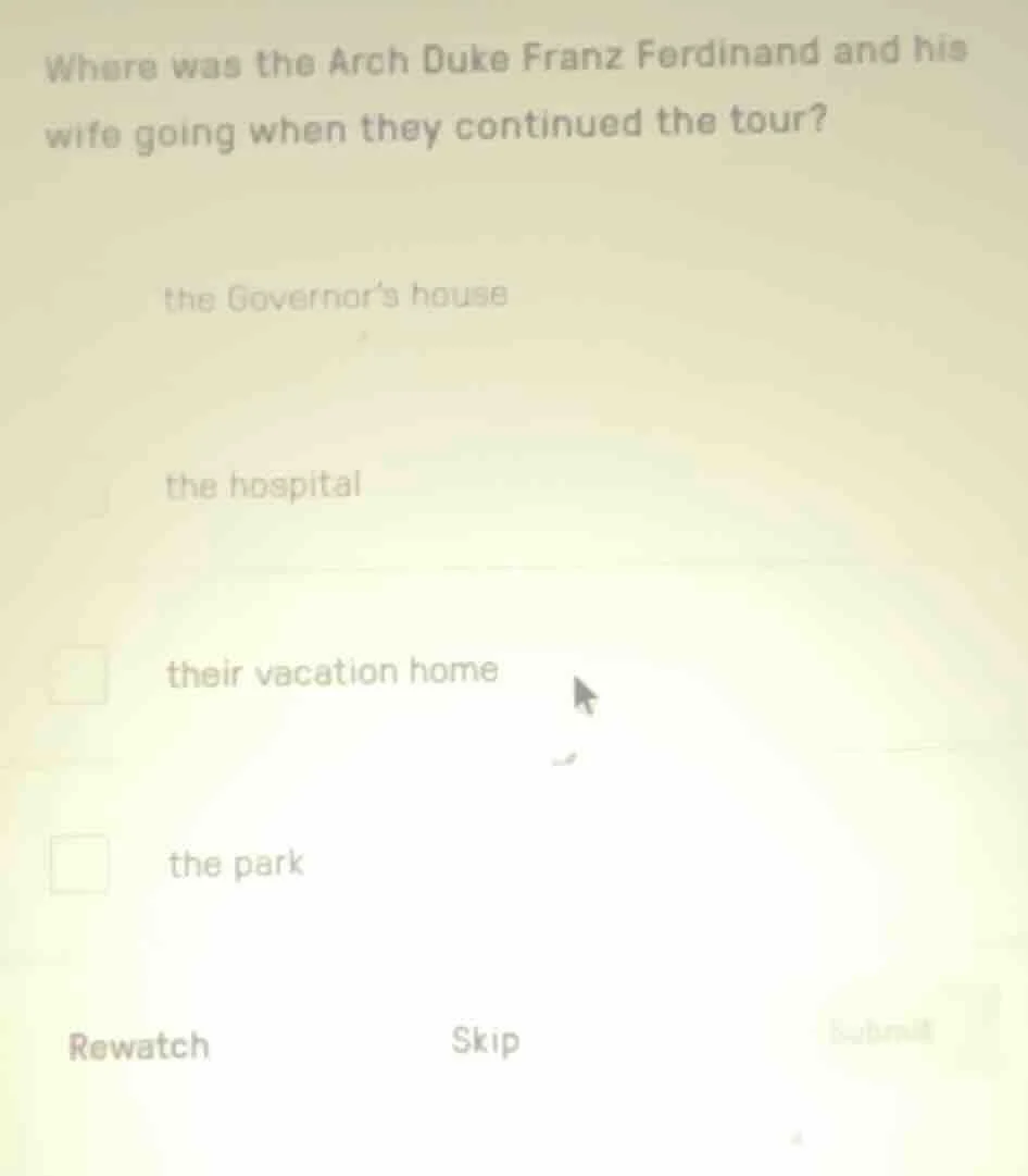 where was the arch duke franz ferdinand and his wife going when they co…