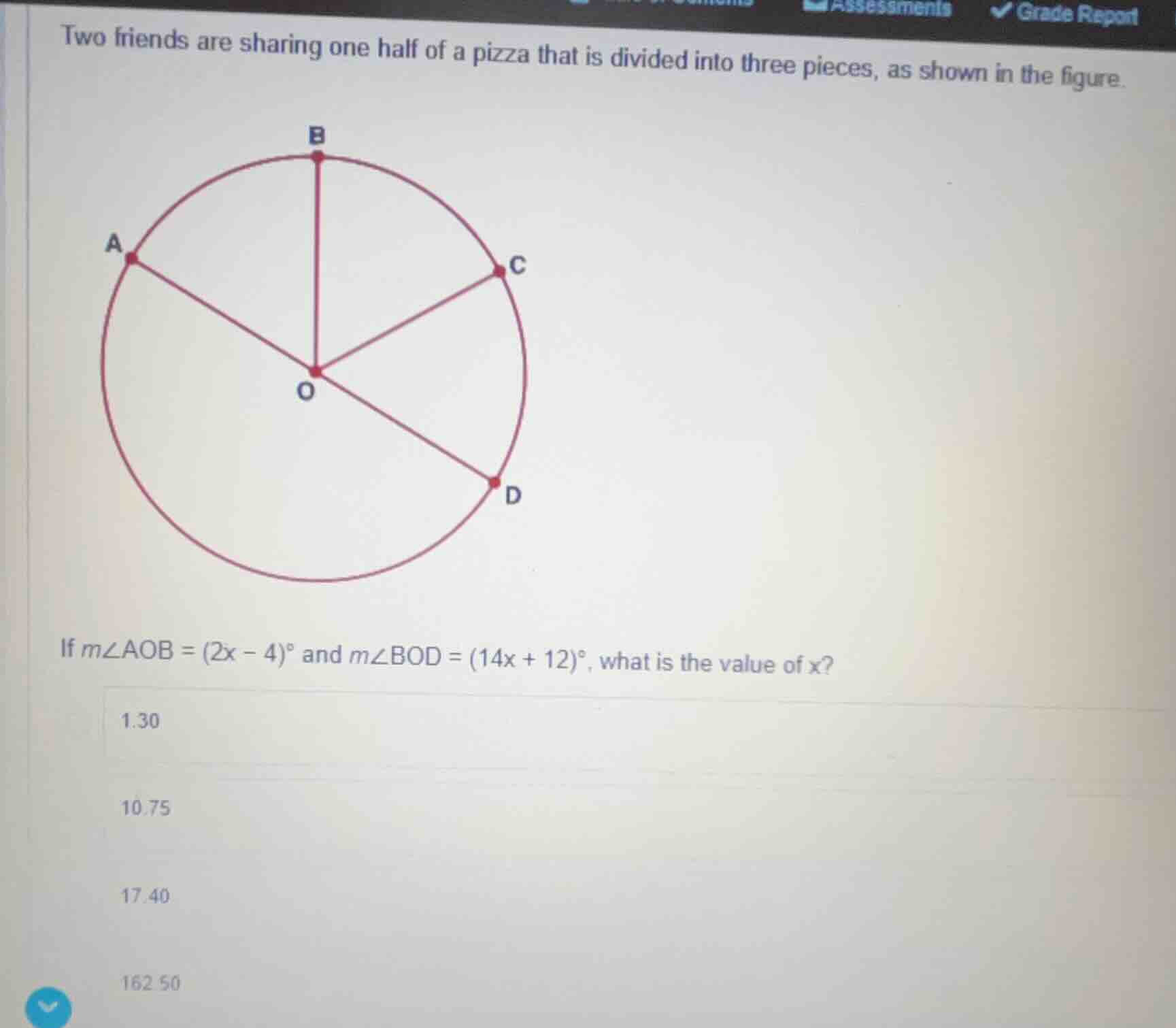 two friends are sharing one half of a pizza that is divided into three …