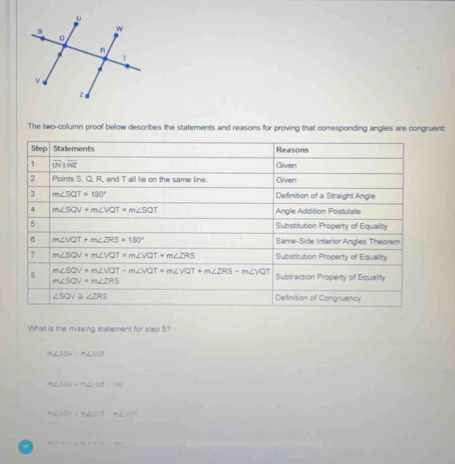 the two - column proof below describes the statements and reasons for p…