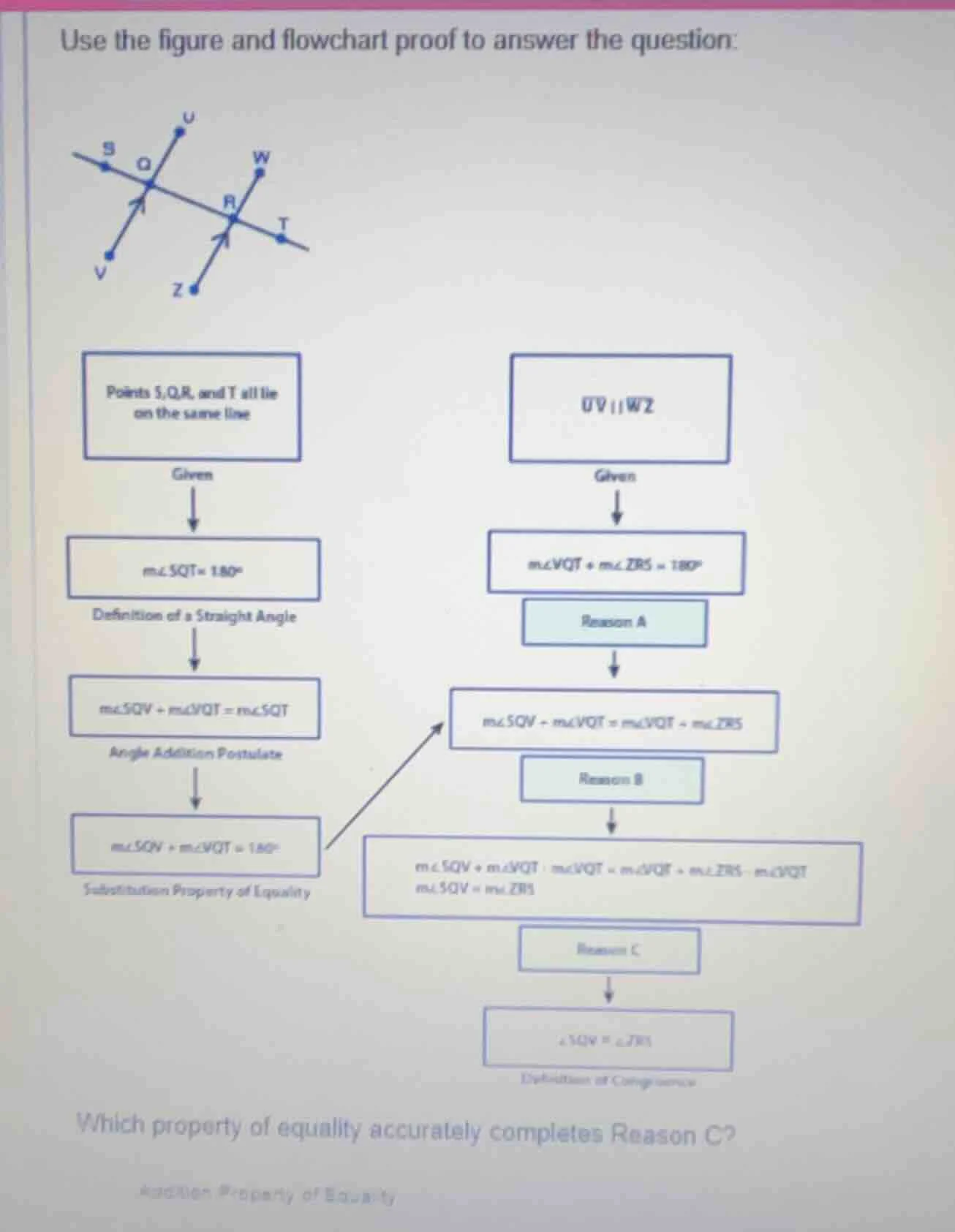 use the figure and flowchart proof to answer the question: points s, q,…