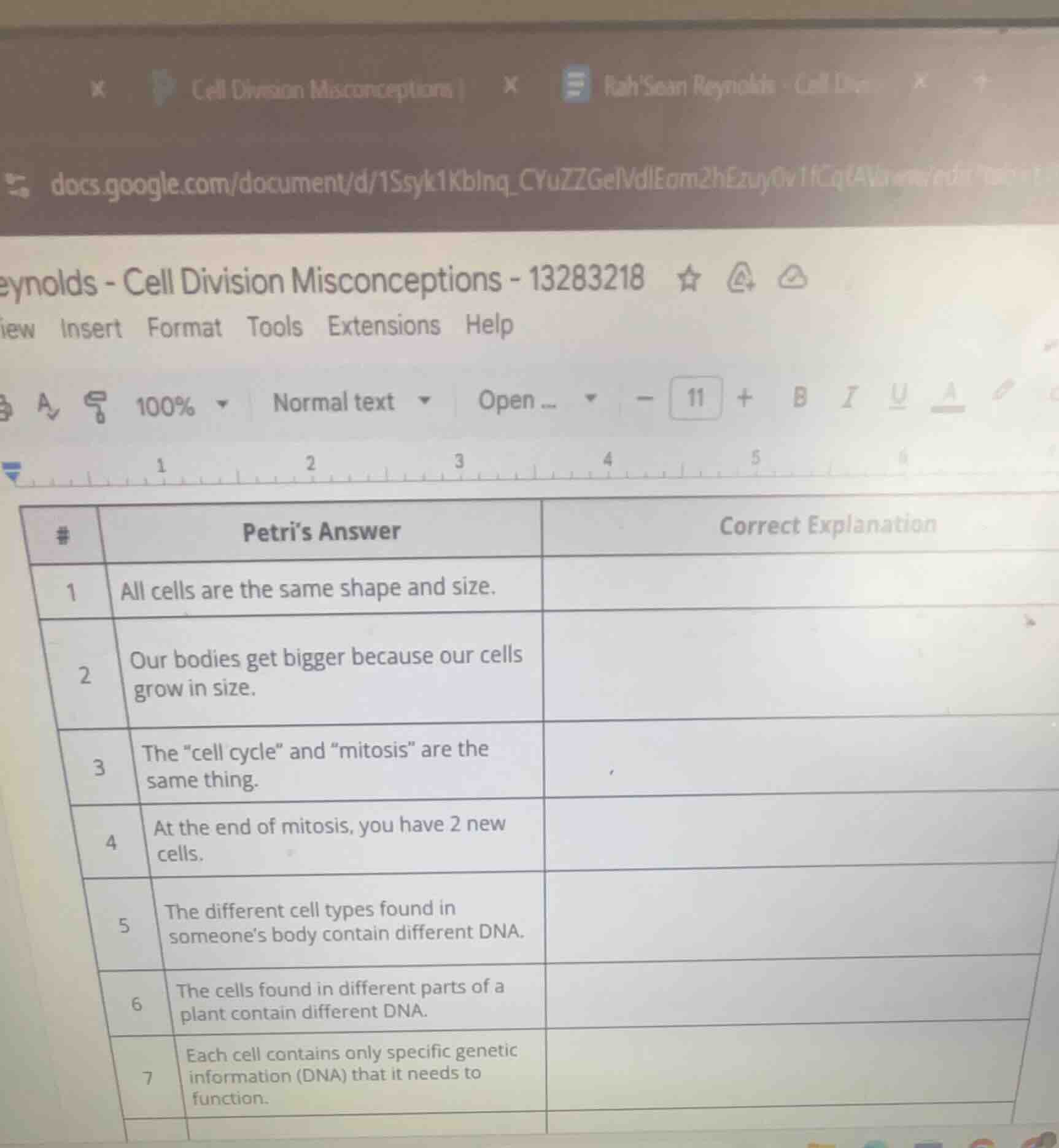 reynolds - cell division misconceptions - 13283218 iew insert format to…