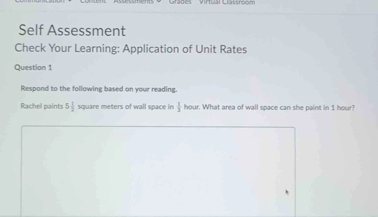 self assessment check your learning: application of unit rates question…