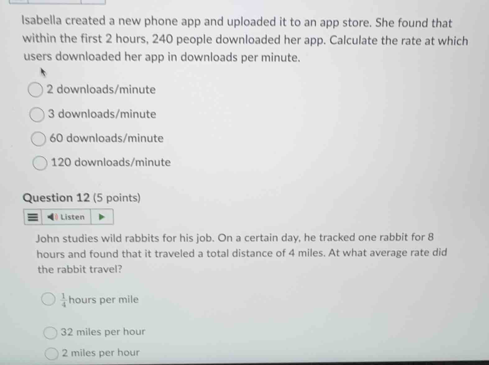 isabella created a new phone app and uploaded it to an app store. she f…