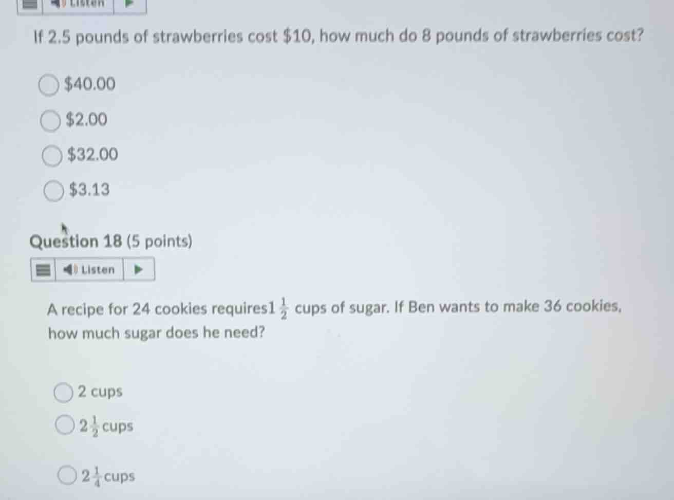 if 2.5 pounds of strawberries cost $10, how much do 8 pounds of strawbe…