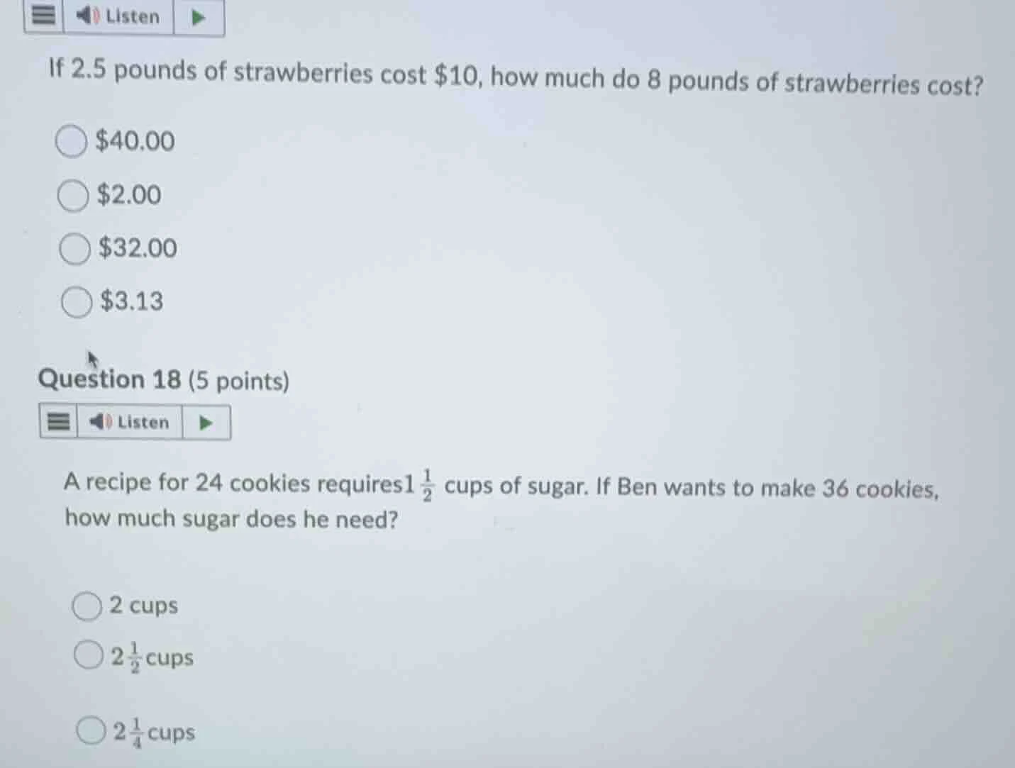 if 2.5 pounds of strawberries cost $10, how much do 8 pounds of strawbe…