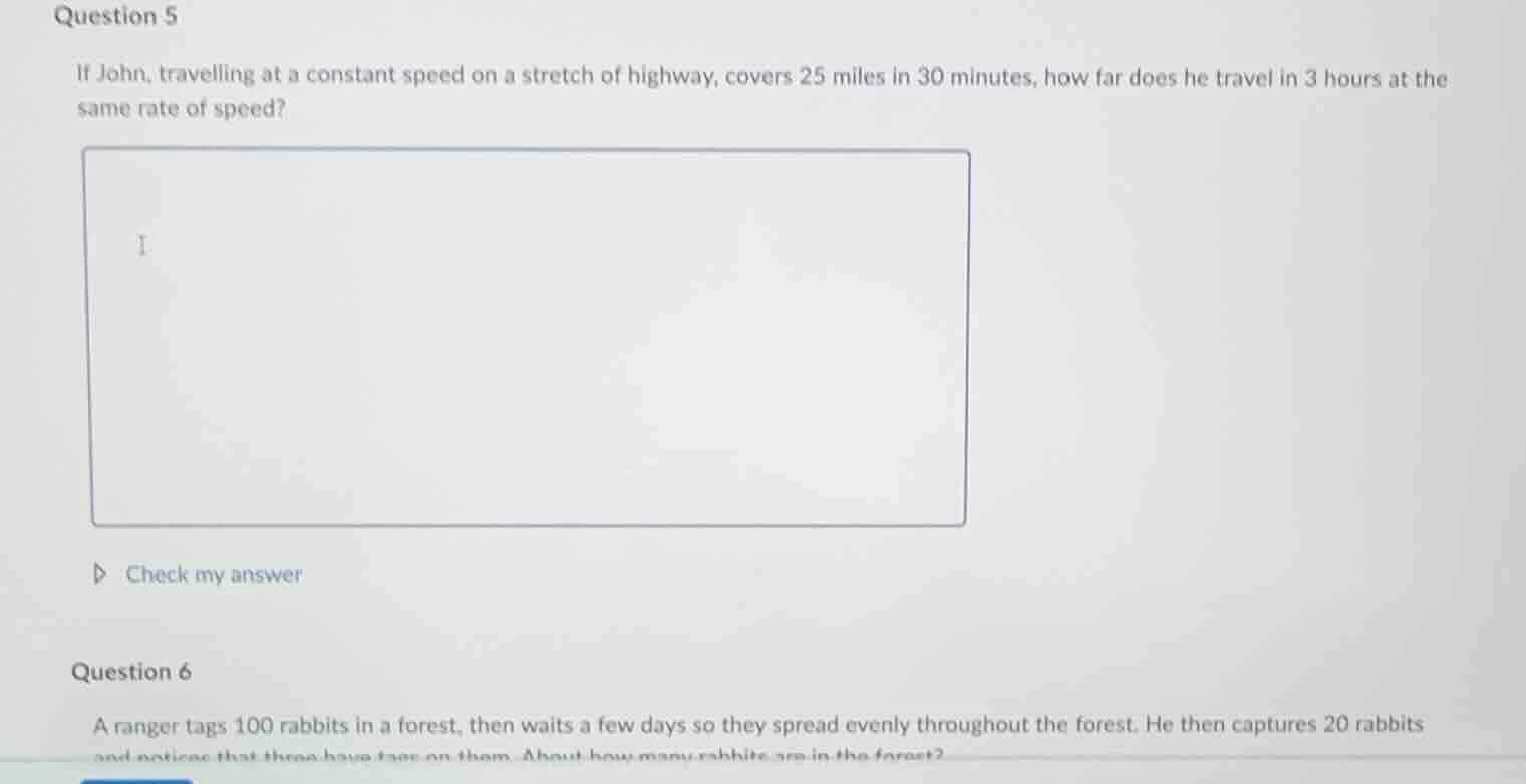 question 5 if john, travelling at a constant speed on a stretch of high…