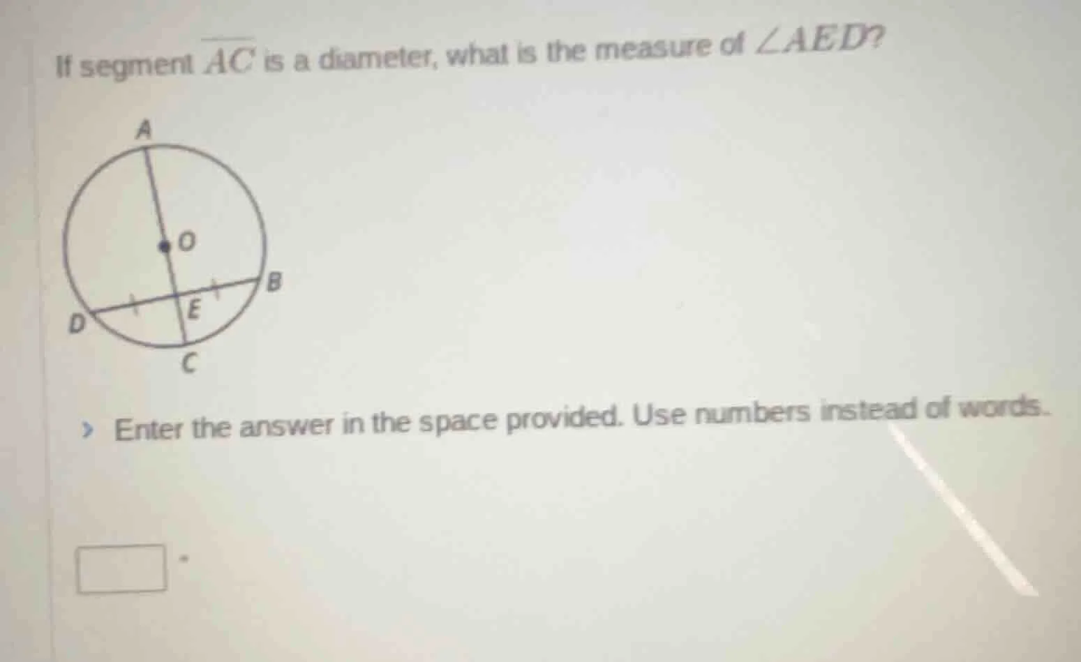 if segment \\(\\overline{ac}\\) is a diameter, what is the measure of \…