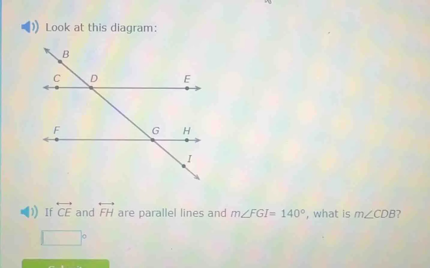 look at this diagram: if \\(\\overleftrightarrow{ce}\\) and \\(\\overle…