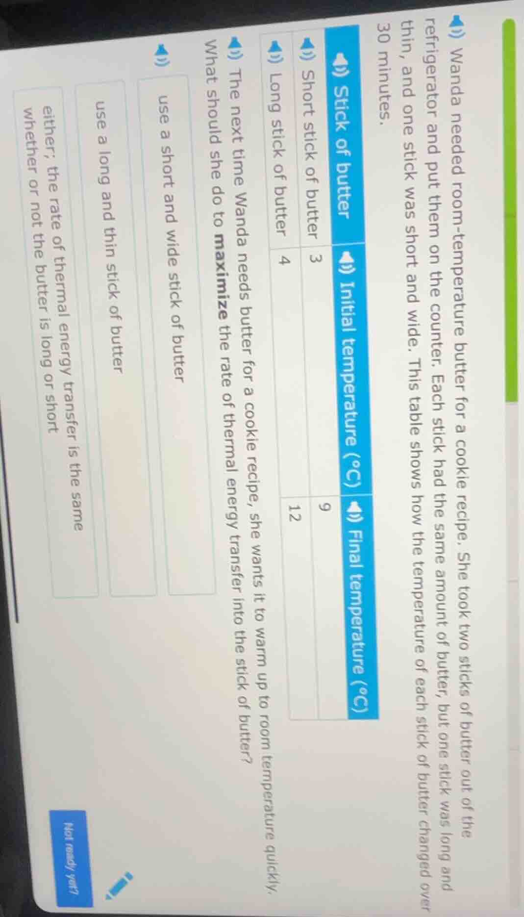 wanda needed room - temperature butter for a cookie recipe. she took tw…