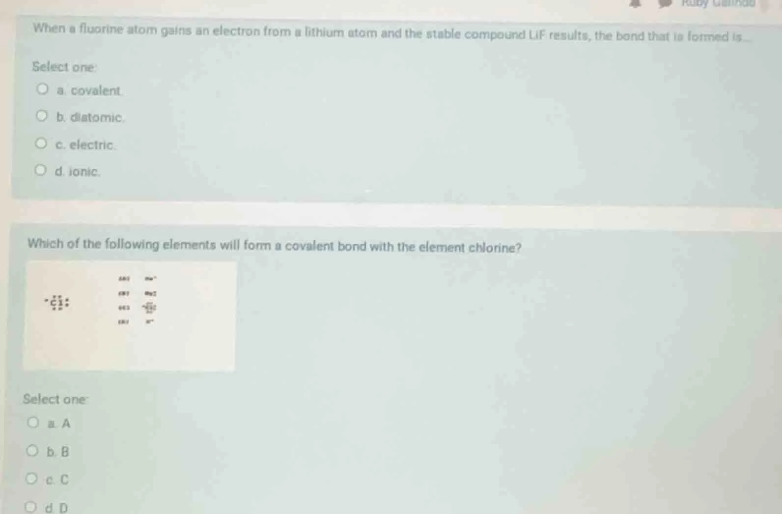 when a fluorine atom gains an electron from a lithium atom and the stab…