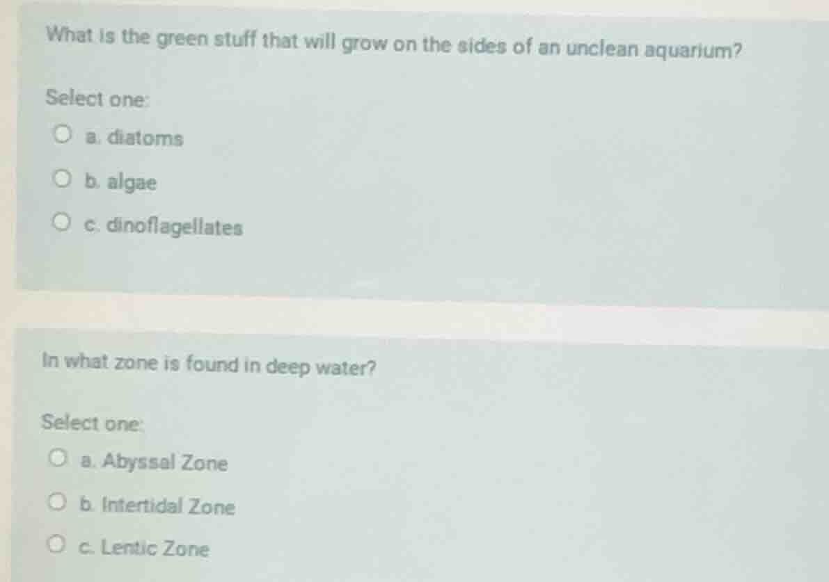 what is the green stuff that will grow on the sides of an unclean aquar…