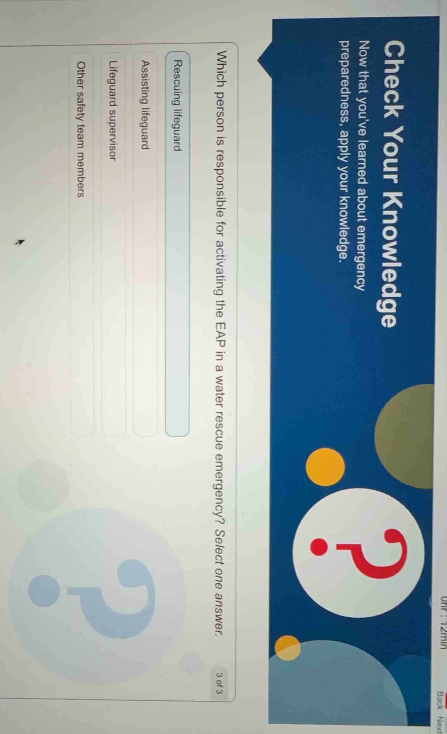 check your knowledge now that youve learned about emergency preparednes…